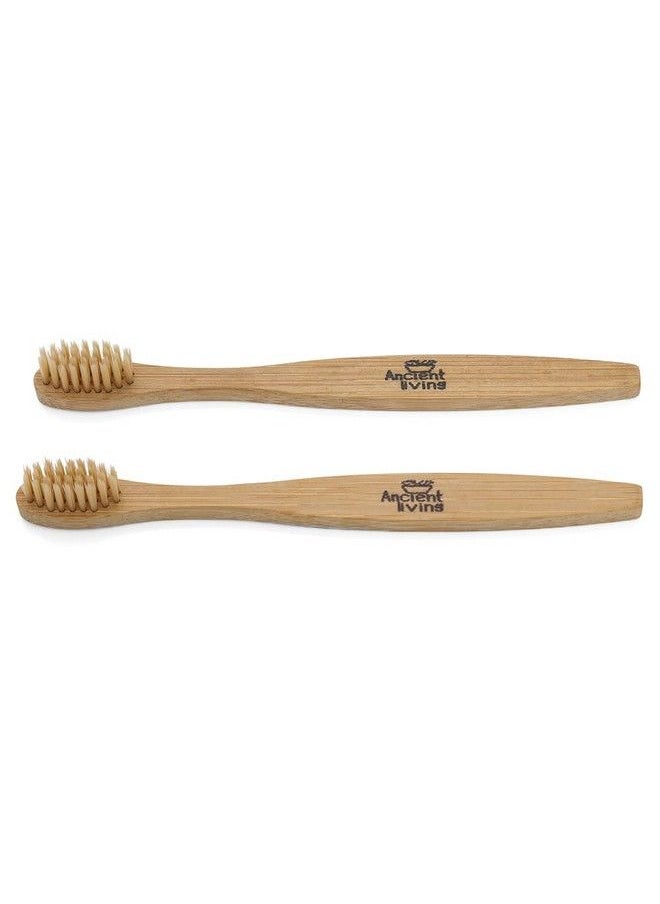 Ancient Living Bamboo Wood Toothbrush Eco Friendly Biodegradable Natural For Kids (Set Of 2)  - Image 5