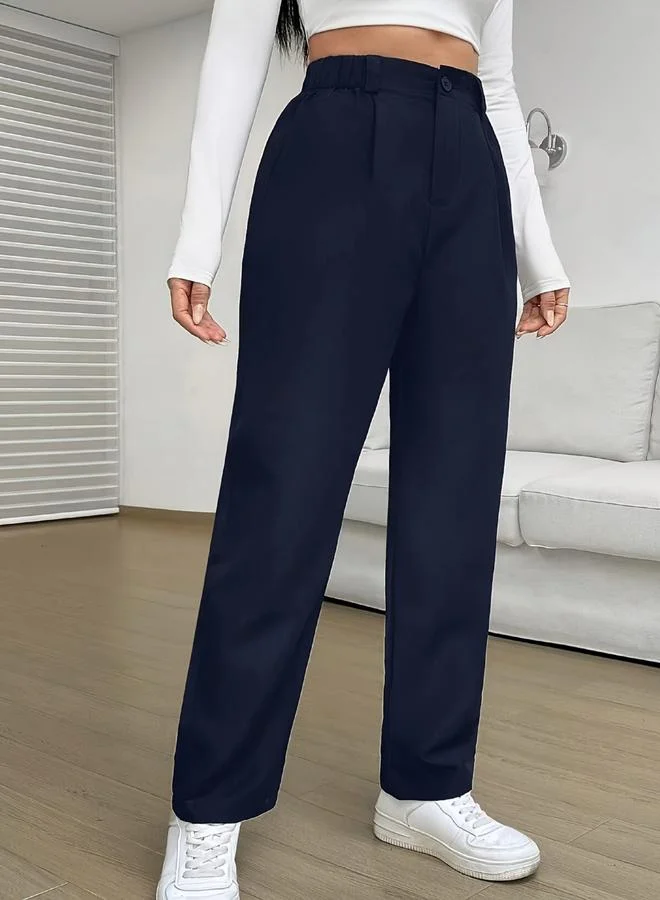 Take Two Women Solid Straight Leg Pants