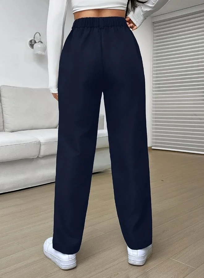 Take Two Women Solid Straight Leg Pants