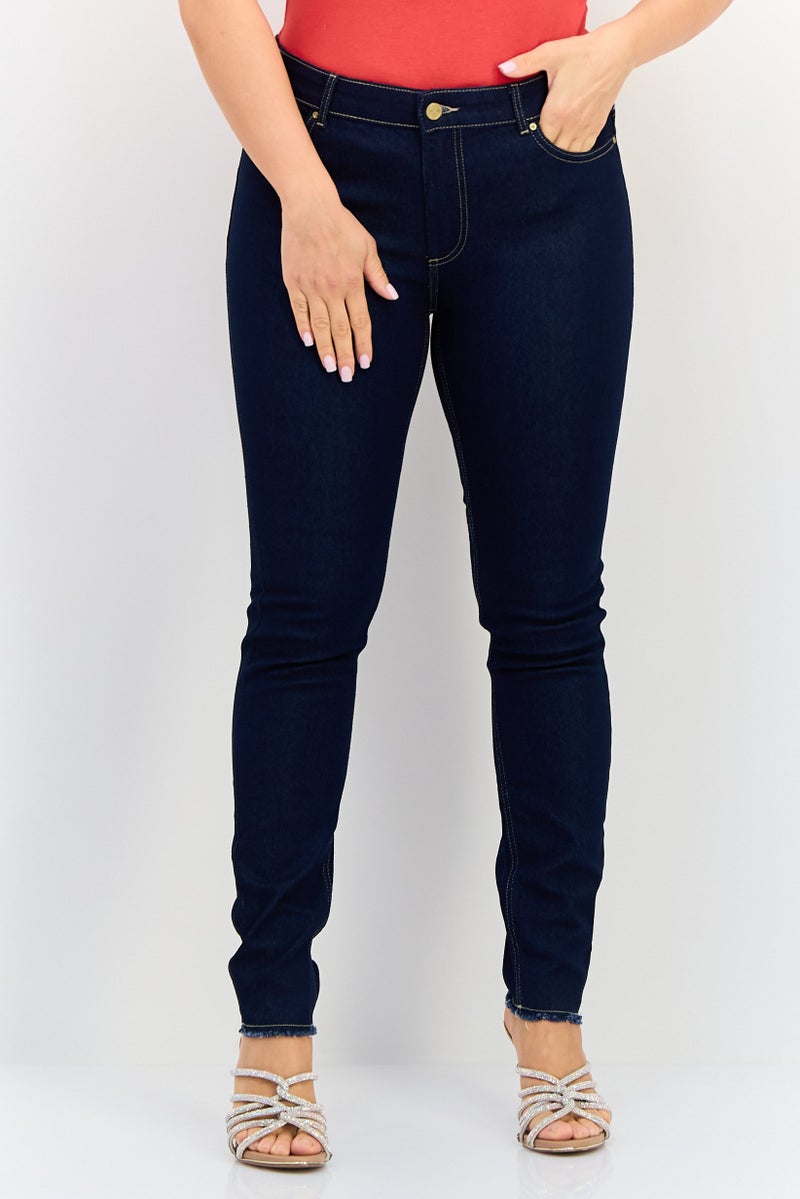 ONLY Jdy By Only Women Skinny Fit Solid Stretchable Jeans, Navy - Image 1
