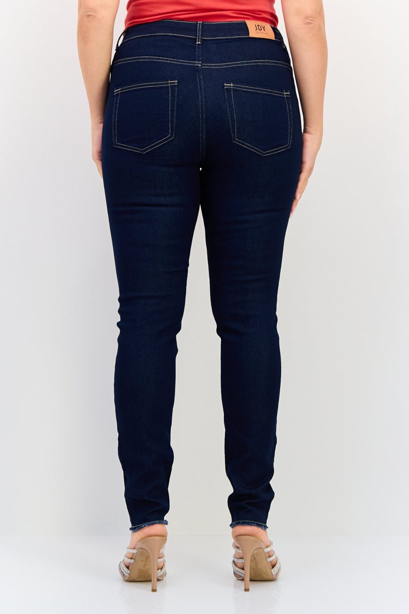 ONLY Jdy By Only Women Skinny Fit Solid Stretchable Jeans, Navy - Image 2