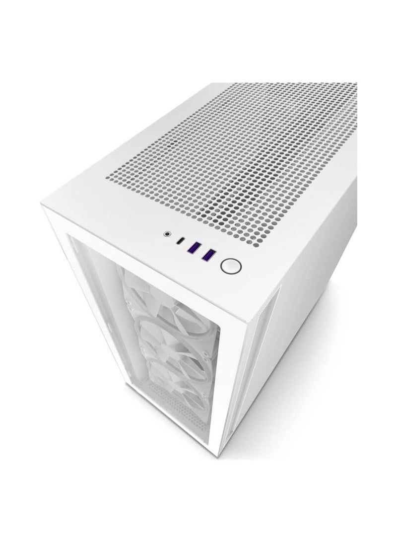 NZXT - NZXT H7 Elite - CM-H71EW-01 - ATX Mid Tower PC Gaming Case - Front I/O USB Type-C Port - Quick-Release Tempered Glass Side Panel - White - Image 1