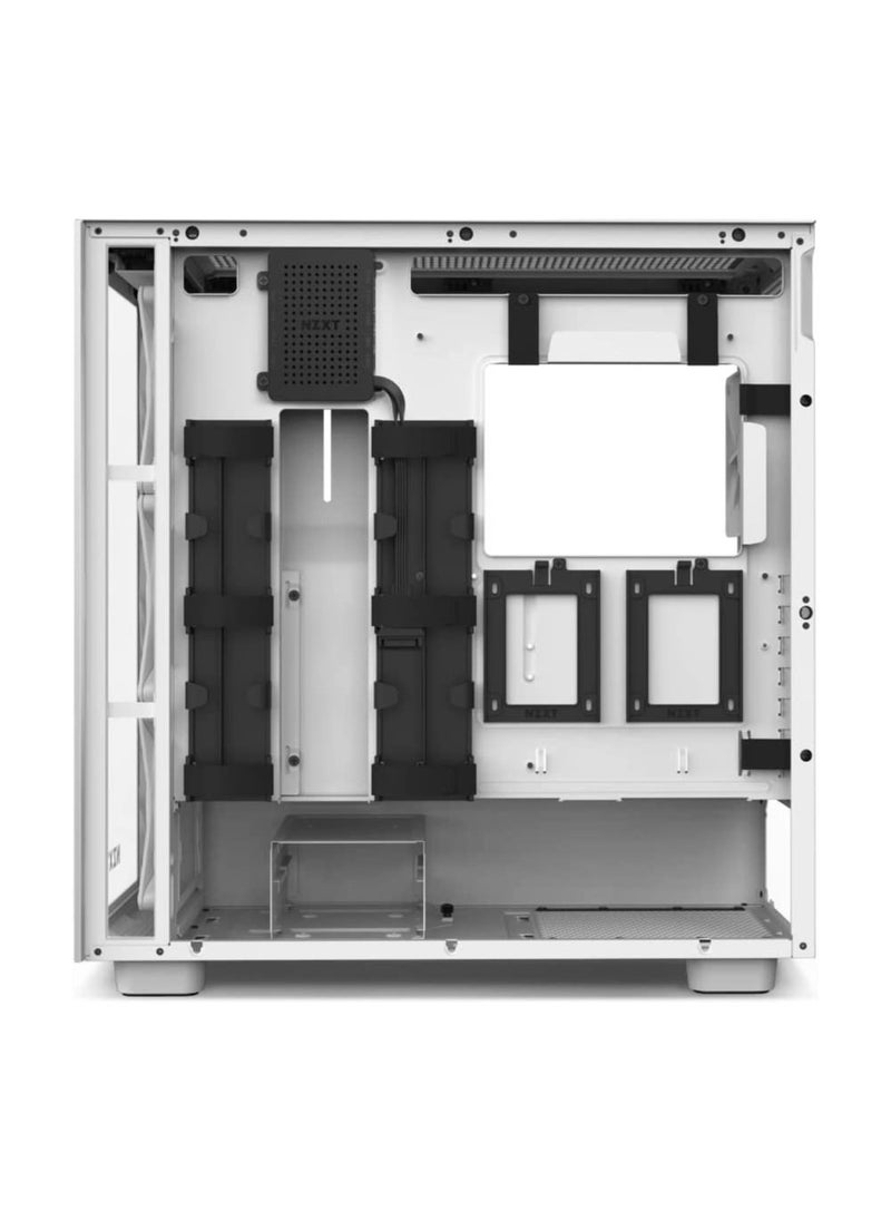 NZXT - NZXT H7 Elite - CM-H71EW-01 - ATX Mid Tower PC Gaming Case - Front I/O USB Type-C Port - Quick-Release Tempered Glass Side Panel - White - Image 1