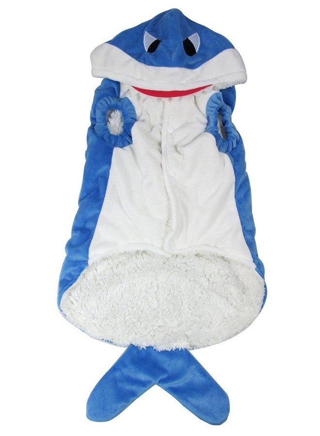 Mogoko Funny Dog Cat Shark Costumes, Pet Halloween Christmas Cosplay Dress, Large Pet Shark Costume, Animal Fleece Hoodie Warm Outfits Clothes (XXXL Size) - Image 4