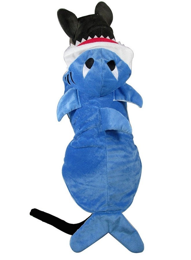 Mogoko Funny Dog Cat Shark Costumes, Pet Halloween Christmas Cosplay Dress, Large Pet Shark Costume, Animal Fleece Hoodie Warm Outfits Clothes (XXXL Size) - Image 3