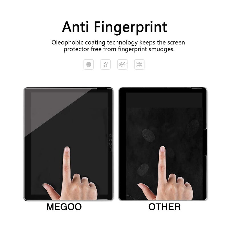 Megoo Screen Protector for Surface Pro 3, Tempered Glass, HD Clear-Scratch resistant-Friendly Touching Screen - Designed for Microsoft Surface Pro 3 (12 inch) Â¡Â­ - Image 3