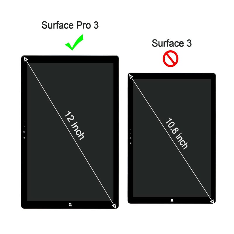 Megoo Screen Protector for Surface Pro 3, Tempered Glass, HD Clear-Scratch resistant-Friendly Touching Screen - Designed for Microsoft Surface Pro 3 (12 inch) Â¡Â­ - Image 2