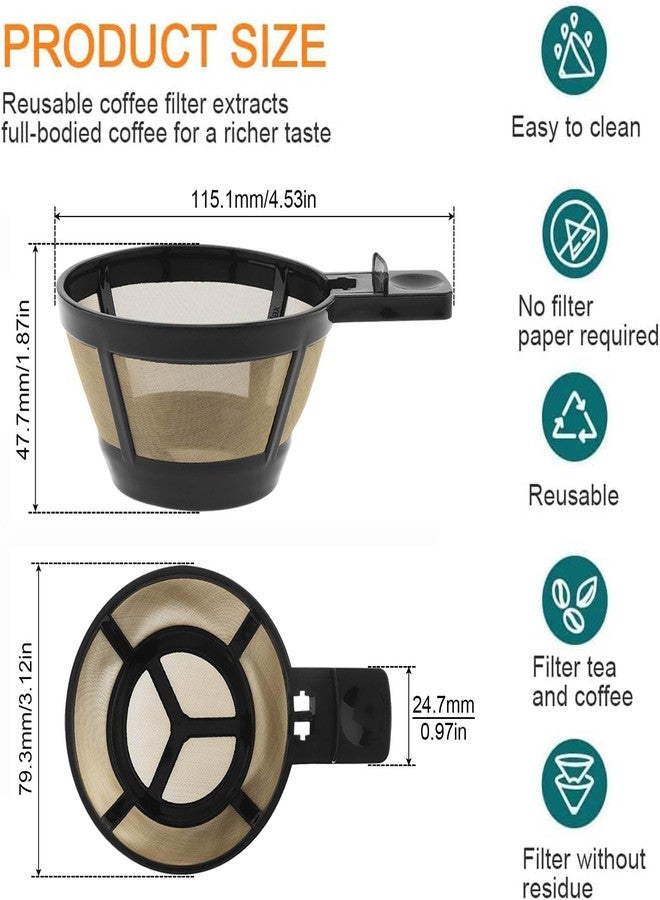 TQEONKL Reusable Single Coffee Filter Baskets 3PC, Coffee Basket Grounds Filters Replacement, Compatible with Hamilton 2-Way Brewer Coffee Maker Filters Models 49980A, 49980Z, 47650, 49933 Accessories Part - Image 4