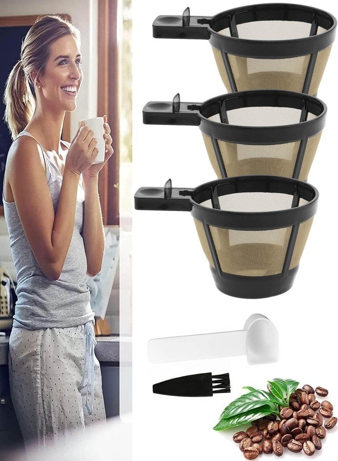 TQEONKL Reusable Single Coffee Filter Baskets 3PC, Coffee Basket Grounds Filters Replacement, Compatible with Hamilton 2-Way Brewer Coffee Maker Filters Models 49980A, 49980Z, 47650, 49933 Accessories Part - Image 1