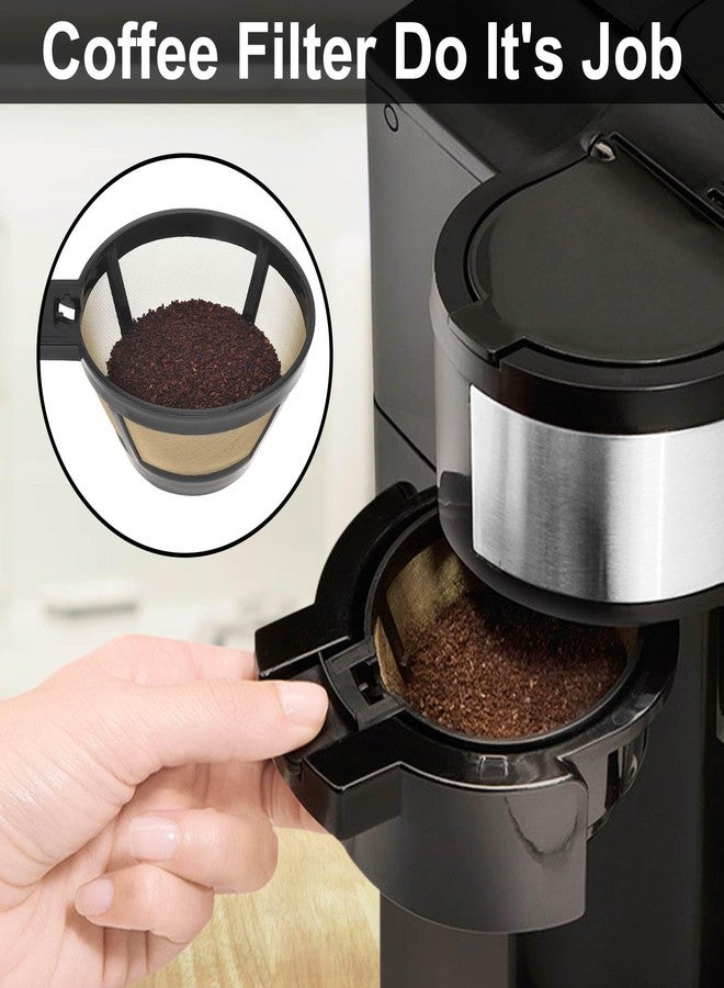 TQEONKL Reusable Single Coffee Filter Baskets 3PC, Coffee Basket Grounds Filters Replacement, Compatible with Hamilton 2-Way Brewer Coffee Maker Filters Models 49980A, 49980Z, 47650, 49933 Accessories Part - Image 2
