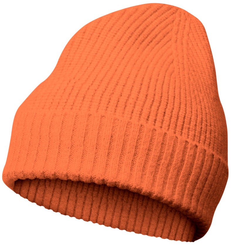 NORTHWIND Ribbed Winter Cap for Men and Women, Beanie Woolen Cap for Women, Winter Wear, Beanie Cap for Men, Woolen Cap for Man (Bright Orange) - Image 1