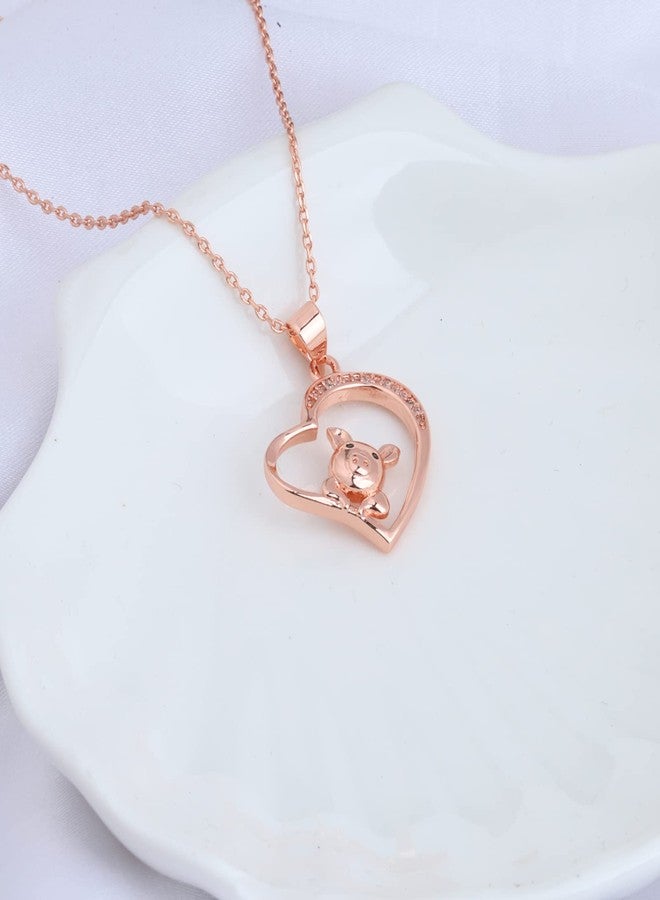 BNQL Friend not Food Pig Necklace Pig Heart Pendant Necklace Pig Lover Gift (Pig Necklace RG) - Image 4