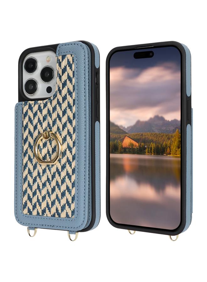 اس-توب جراب لهاتف iPhone 14 Pro مزود بفتحة بطاقة مزدوجة وغطاء كامل للهاتف مع حزام متقاطع - Image 2