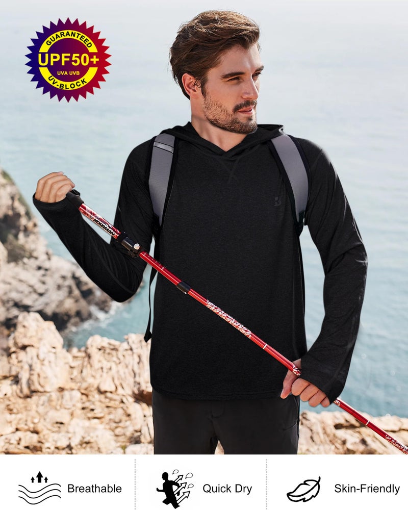 Roadbox Men's Fishing Rash Guard Shirts - SPF 50+ Long Sleeve UV Sun Protection Shirt for Sports Running Hiking Workout Swimming - Image 5
