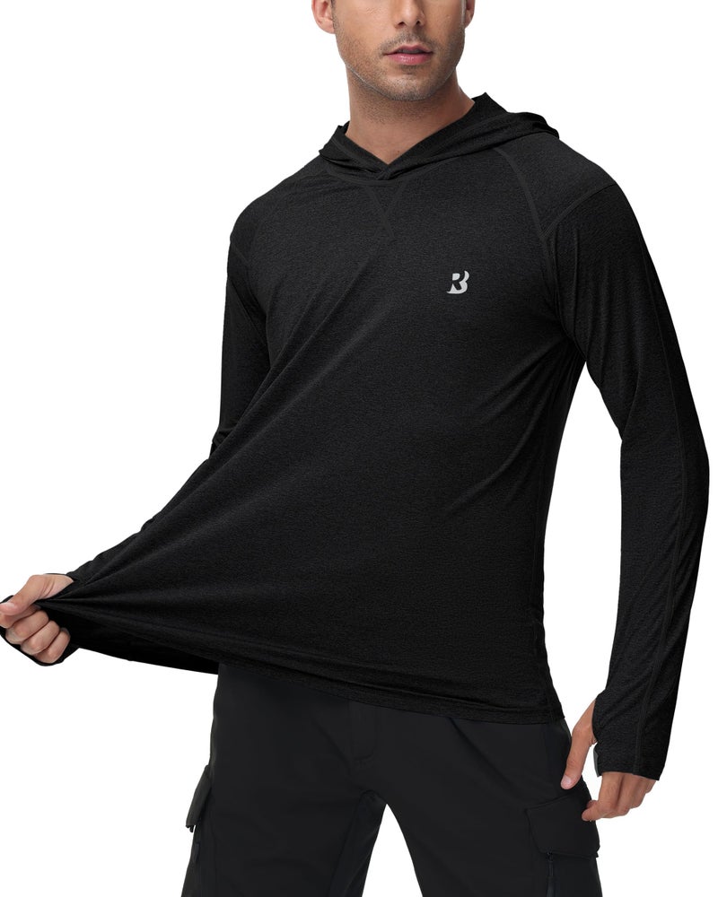 Roadbox Men's Fishing Rash Guard Shirts - SPF 50+ Long Sleeve UV Sun Protection Shirt for Sports Running Hiking Workout Swimming - Image 2