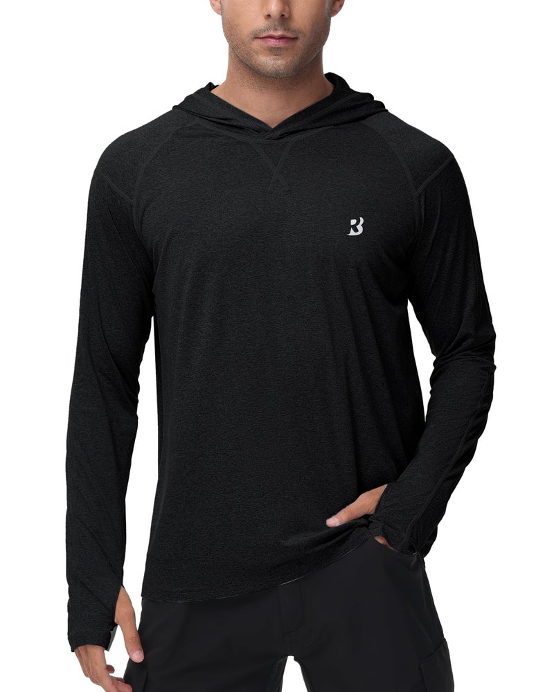 Roadbox Men's Fishing Rash Guard Shirts - SPF 50+ Long Sleeve UV Sun Protection Shirt for Sports Running Hiking Workout Swimming - Image 1