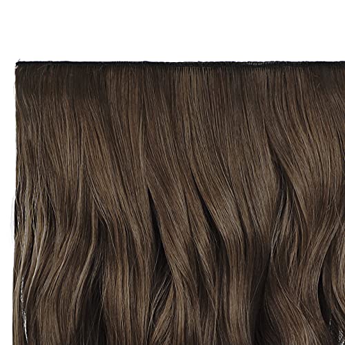 REECHO 20 1pack 34 Full Head Curly Wave Clips in on Synthetic Hair Extensions HE008 Hair pieces for Women 5 Clips 45 Oz Per Piece Ginger Brown - Image 3