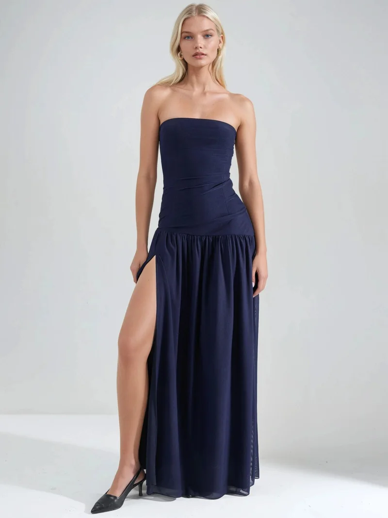 هيكاب Strapless Maxi Dress with Slit