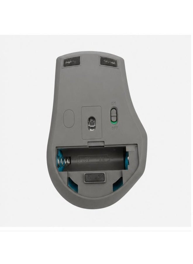 2.4GHz Wireless Mouse – Ergonomic USB Receiver Mouse, Compatible with Laptop & PC, Gray/Blue - Image 2