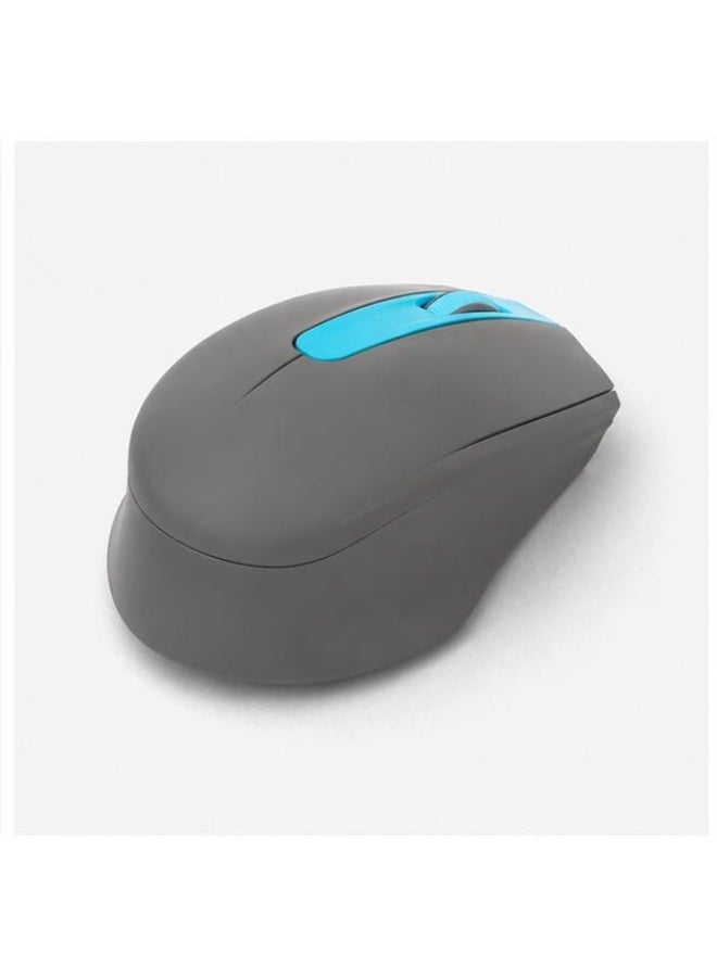 2.4GHz Wireless Mouse – Ergonomic USB Receiver Mouse, Compatible with Laptop & PC, Gray/Blue - Image 3