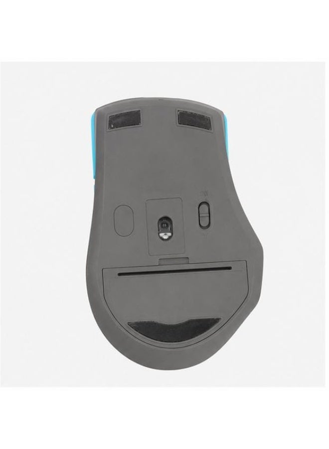2.4GHz Wireless Mouse – Ergonomic USB Receiver Mouse, Compatible with Laptop & PC, Gray/Blue - Image 5