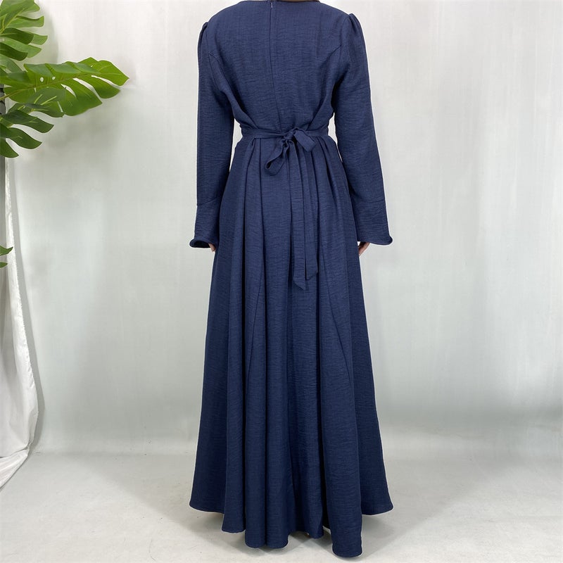 Elegant Button-Decorated Fashion Dress for Winter 2025 - Image 4