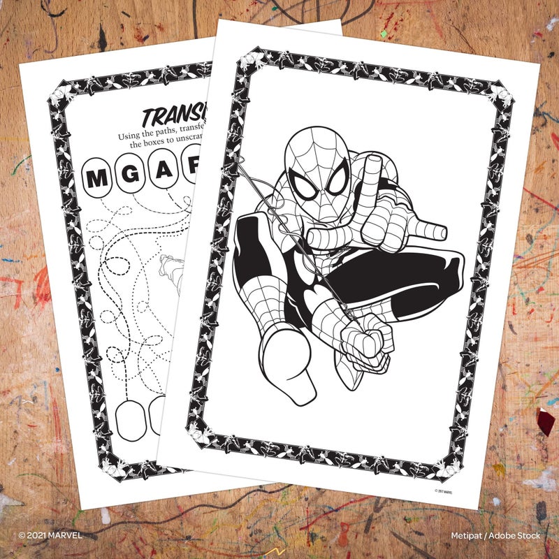 MARVEL Spiderman Coloring & Activity Book Set Bundle (2 Books) - Image 4