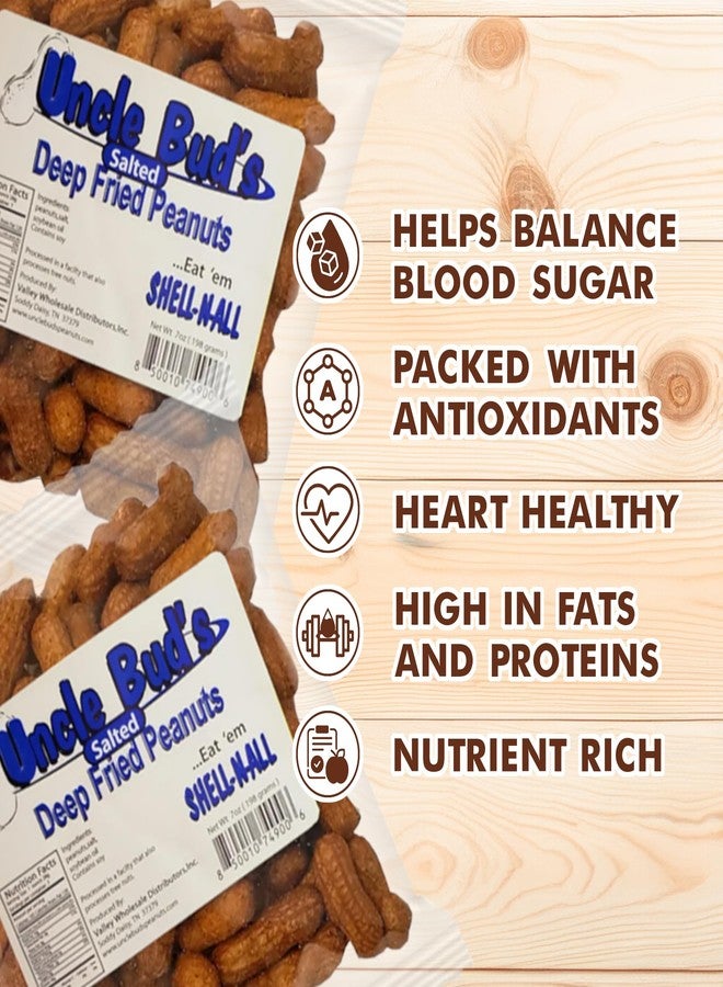 Jerky-n-Spice Uncle Bud's Deep Fried Salted Peanuts in the Shell (2-Pack) | Premium Peanuts Salted with High Protein & Bold Crunchy Flavor | Ideal Snacks for Gatherings, Camping & Roadtrips | Heart Healthy Snacks - Image 2
