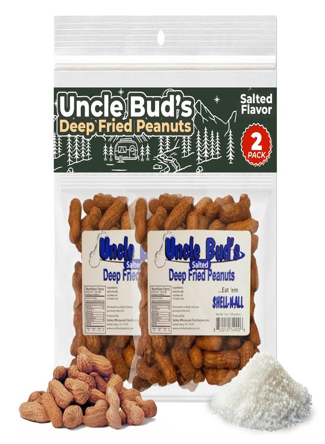 Jerky-n-Spice Uncle Bud's Deep Fried Salted Peanuts in the Shell (2-Pack) | Premium Peanuts Salted with High Protein & Bold Crunchy Flavor | Ideal Snacks for Gatherings, Camping & Roadtrips | Heart Healthy Snacks - Image 1
