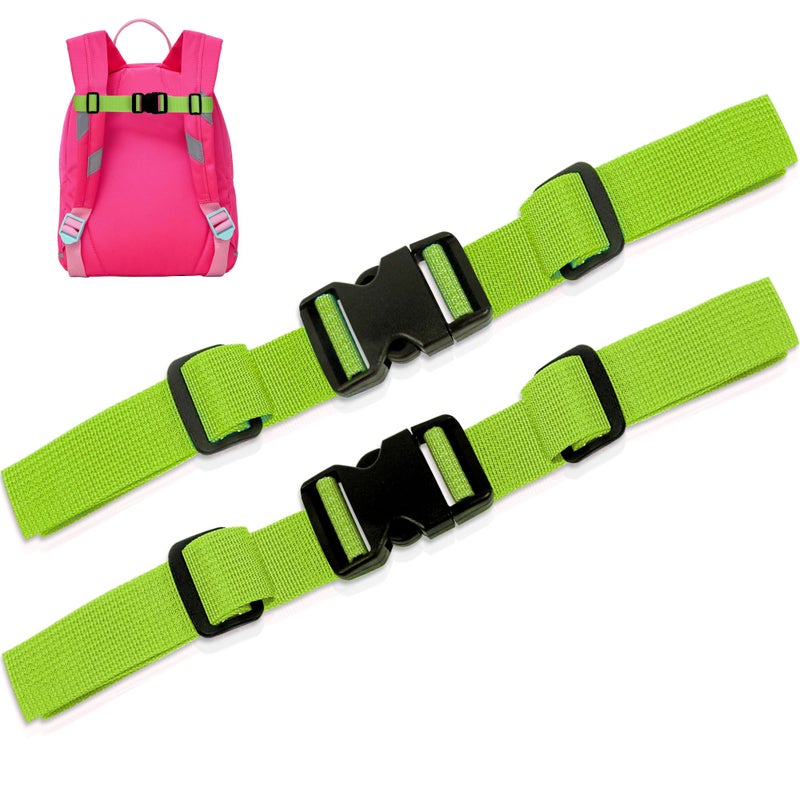 Moorle Adjustable Chest Strap Backpack, Pack of 2 Nylon Backpack Straps with Quick Release, Non-Slip Webbing for School Bag, Black, Durable Chest Strap for Jogging, Hiking, Outside - Image 1