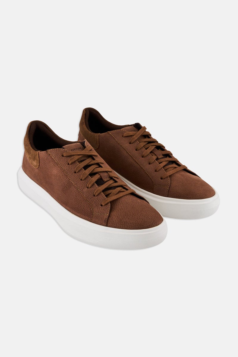 GEOX Men Deiven Lace Up Sneakers, Brown  - Image 1