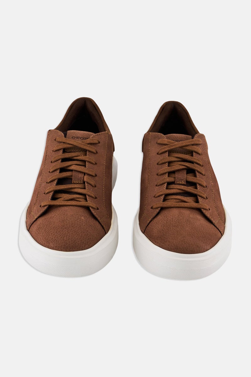 GEOX Men Deiven Lace Up Sneakers, Brown  - Image 4