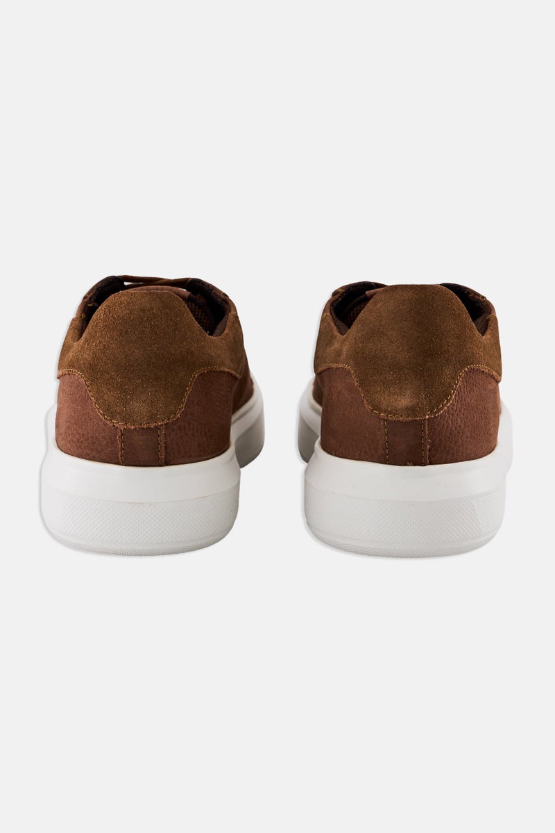 GEOX Men Deiven Lace Up Sneakers, Brown  - Image 2