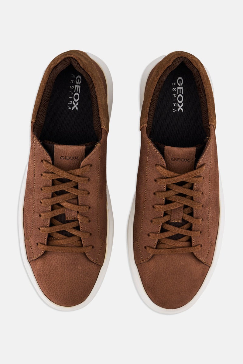 GEOX Men Deiven Lace Up Sneakers, Brown  - Image 3