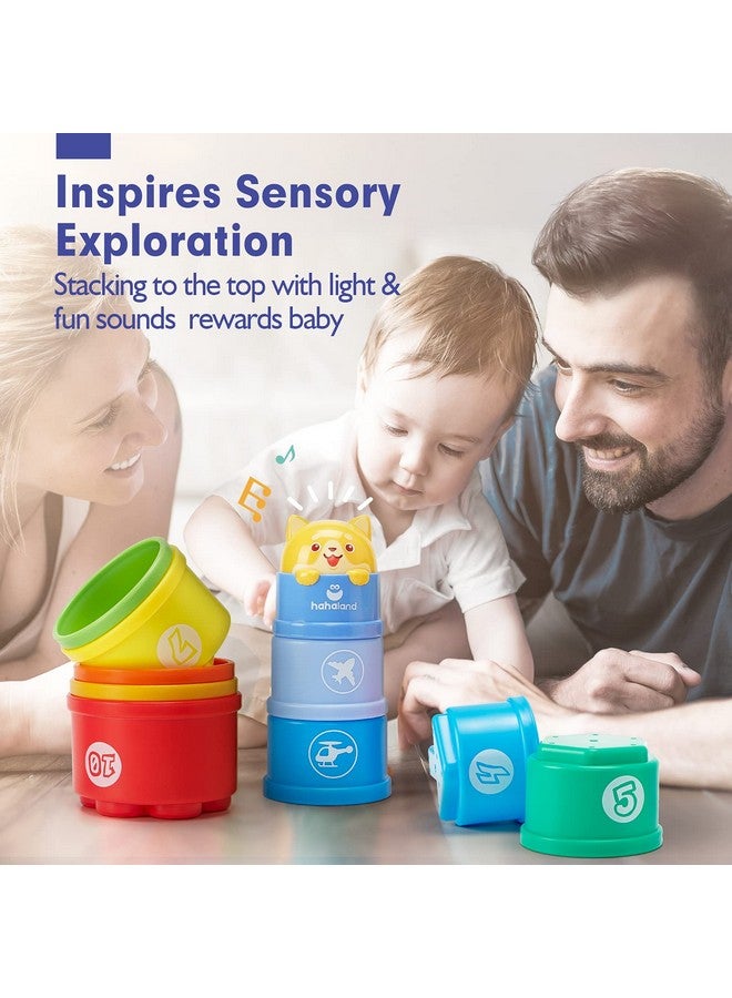 hahaland Stacking Toys for Toddlers 1-3 - Stacking Cups - Toddler Toy Age 1-2 Learning Montessori Toys for 1 Year Old Boy Birthday Gift Baby Stacking Cups 12-18 Months - Image 3