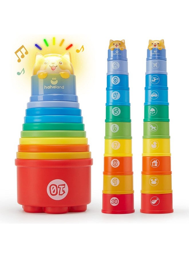 hahaland Stacking Toys for Toddlers 1-3 - Stacking Cups - Toddler Toy Age 1-2 Learning Montessori Toys for 1 Year Old Boy Birthday Gift Baby Stacking Cups 12-18 Months - Image 1
