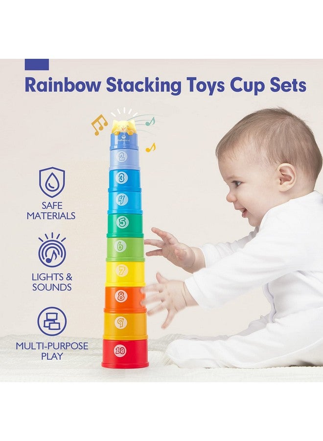 hahaland Stacking Toys for Toddlers 1-3 - Stacking Cups - Toddler Toy Age 1-2 Learning Montessori Toys for 1 Year Old Boy Birthday Gift Baby Stacking Cups 12-18 Months - Image 2