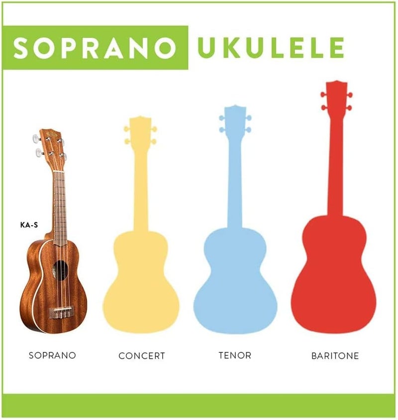 Kala Satin Mahogany Soprano Ukulele with White Binding (KA-S) - Image 5