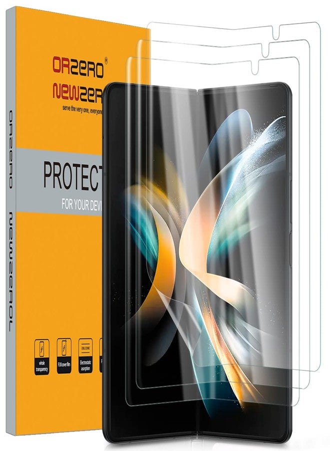 Orzero (3 Pack) TPU Inner Screen Protector Compatible for Samsung Galaxy Z Fold 5/Z Fold 4 5G (Not Glass) Protector De Pantalla High Definition Anti-Scratch Bubble-Free - Image 1