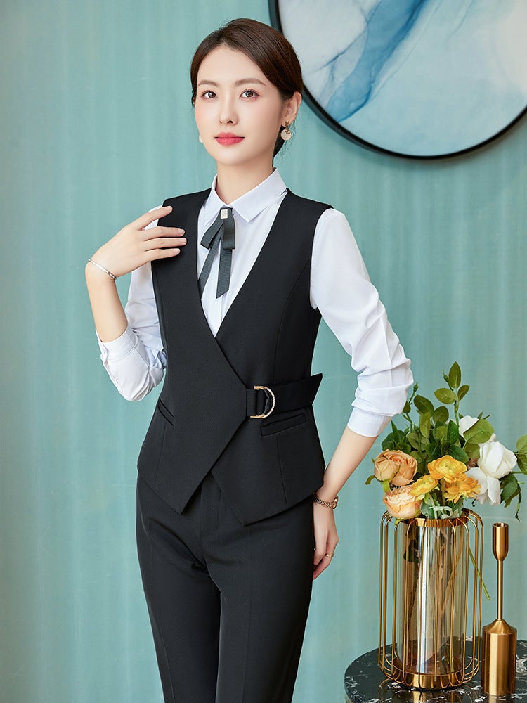 Professional vest skirt suit work clothes hotel restaurant manager Foreman customer service shopping guide beauty salon consultant work clothes - Image 5