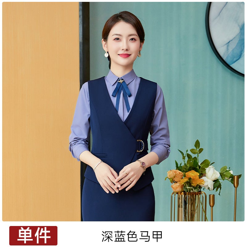 Professional vest skirt suit work clothes hotel restaurant manager Foreman customer service shopping guide beauty salon consultant work clothes - Image 1