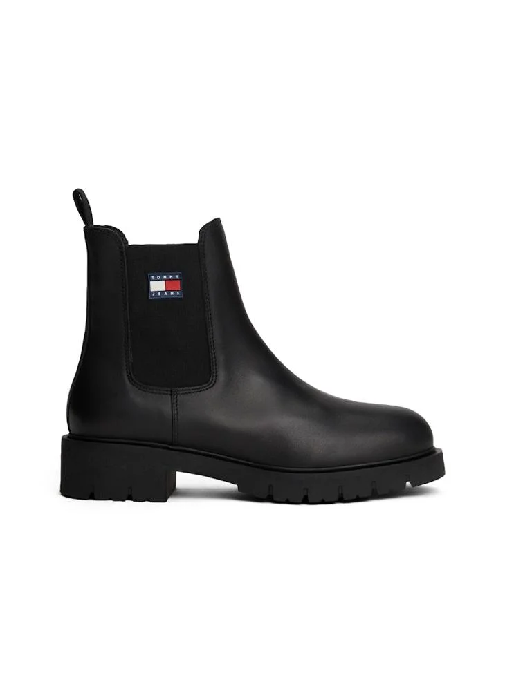 تومي جينز Leather Cleat Chelsea Boots