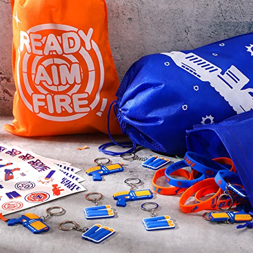 Sureio لوازم حفلة معركة السهام Sureio 138 قطعة تشمل أكياس هدايا معركة السهام، أساور مطاطية سيليكون، حلقات مفاتيح، تاتو مؤقت لعيد الميلاد - Image 4