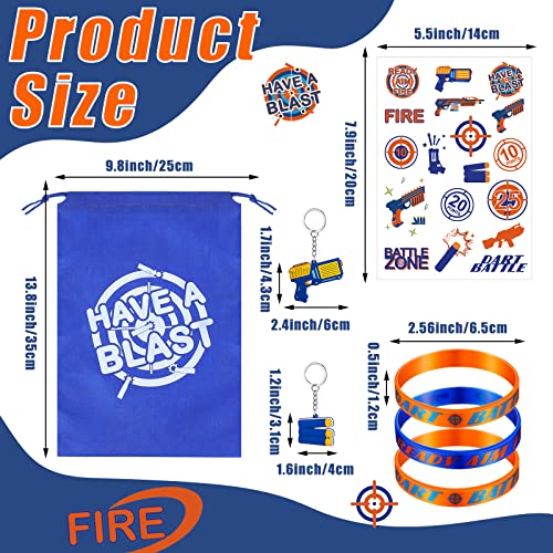 Sureio لوازم حفلة معركة السهام Sureio 138 قطعة تشمل أكياس هدايا معركة السهام، أساور مطاطية سيليكون، حلقات مفاتيح، تاتو مؤقت لعيد الميلاد - Image 3