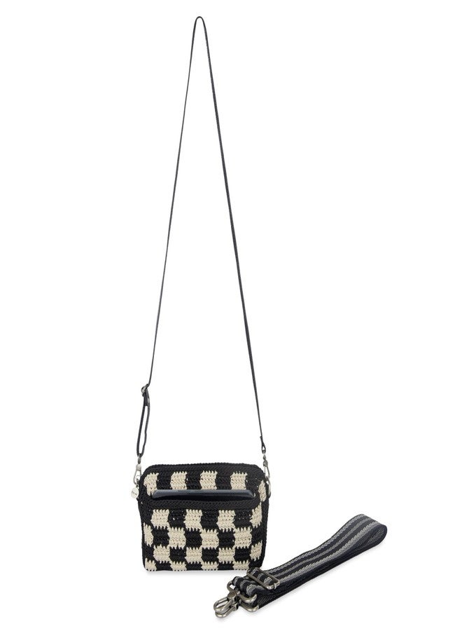 The Sak Cora Smartphone Crossbody, Black Check - Image 1