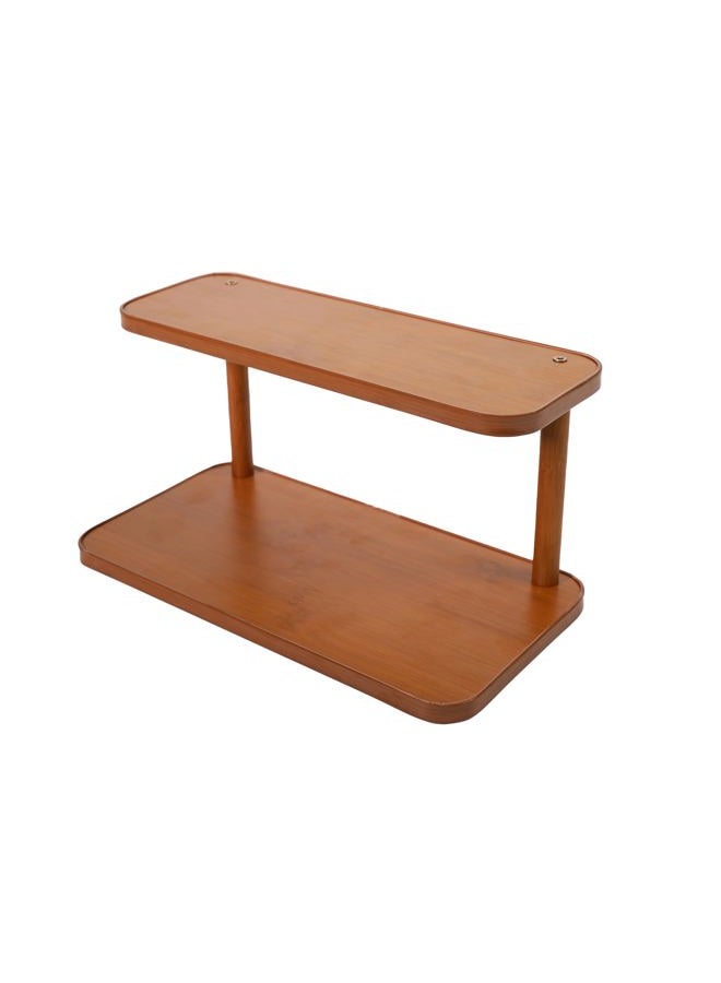 YENXIKU Tier Wooden Stand for Cake Display & Kitchen Counter Organization - Multi-Purpose Tiered Tray for Cupcakes, Spices, Makeup, or Coffee Mugs, Rustic Tabletop Decor - Image 1