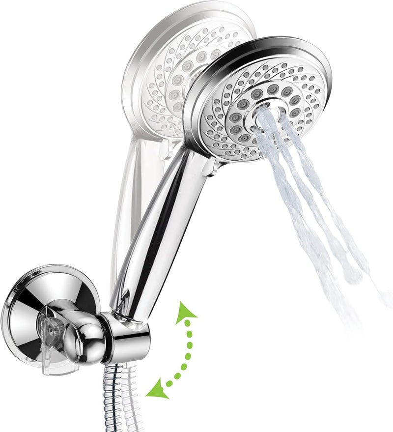 HotelSpa Universal AngleAdjustable Hand Shower Wall Bracket for Easy ReachPerfect Angle Fits Any Shower Patented PushLock Provides Superior Suction Power SelfAdhesive Slidein Holder Included - Image 3