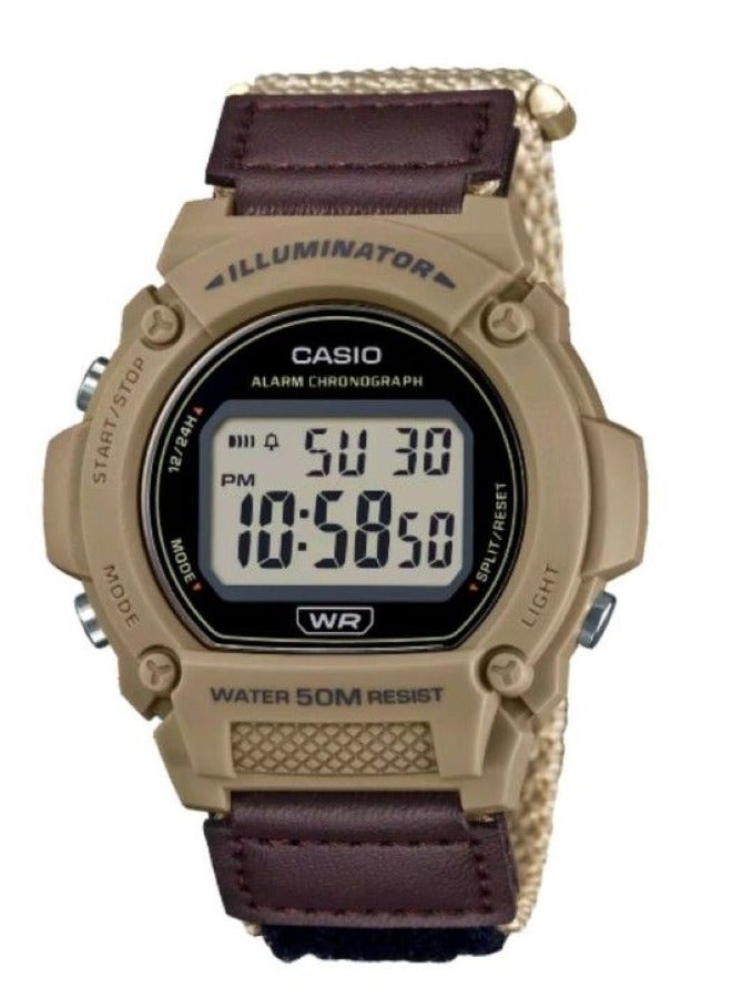 CASIO Casio men's watch with fabric strap, model W-219HB-5AV  - Image 1
