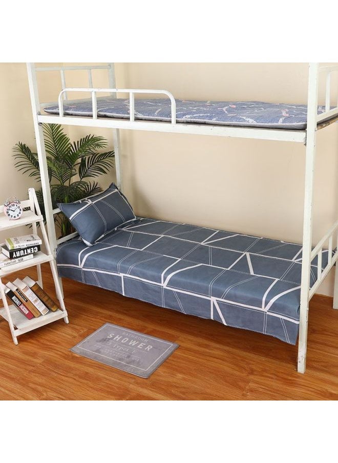 Generic - Simple Single Sheets 1 Meter 1.2 Meters Upper And Lower Bunk Dirty Cartoon Student Sheets Dormitory Dormitory Male And Female Students-Color:Stripes-Specifications:Bed Sheet Single Piece 120cmx230cm - Image 1