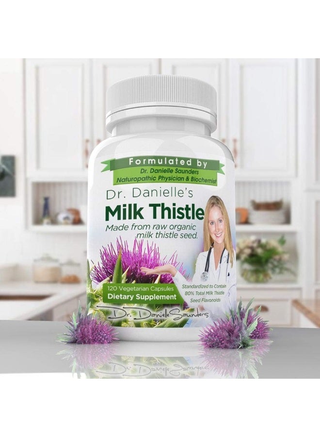 Doctor Danielle Milk Thistle 30:1 Extract, Standardized to Contain 80% Total Flavonoids 120 Capsules - Image 2